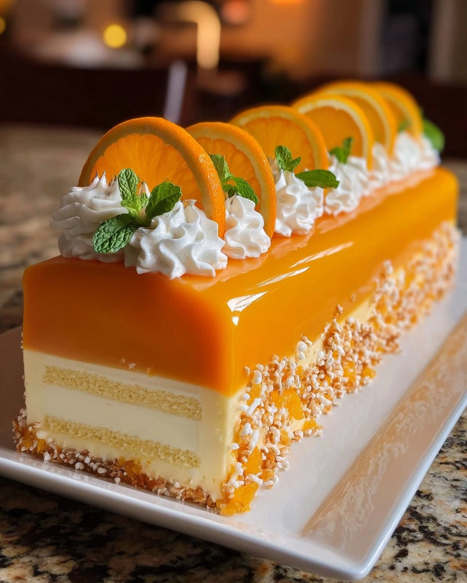 Orange Creamsicle Mousse Cake