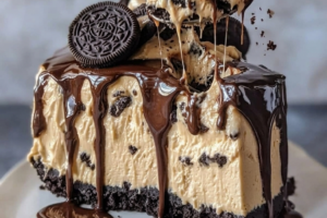 Oreo Peanut Butter Cheesecake Drip Cake