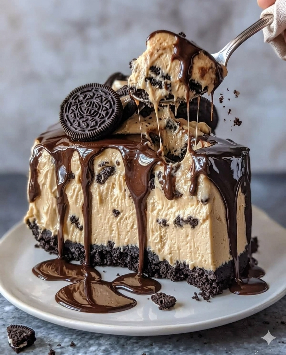 Oreo Peanut Butter Cheesecake Drip Cake