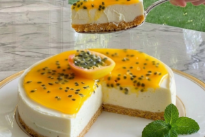 Passion Fruit No-Bake Cheesecake