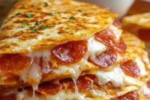 Pepperoni Pizza Quesadillas