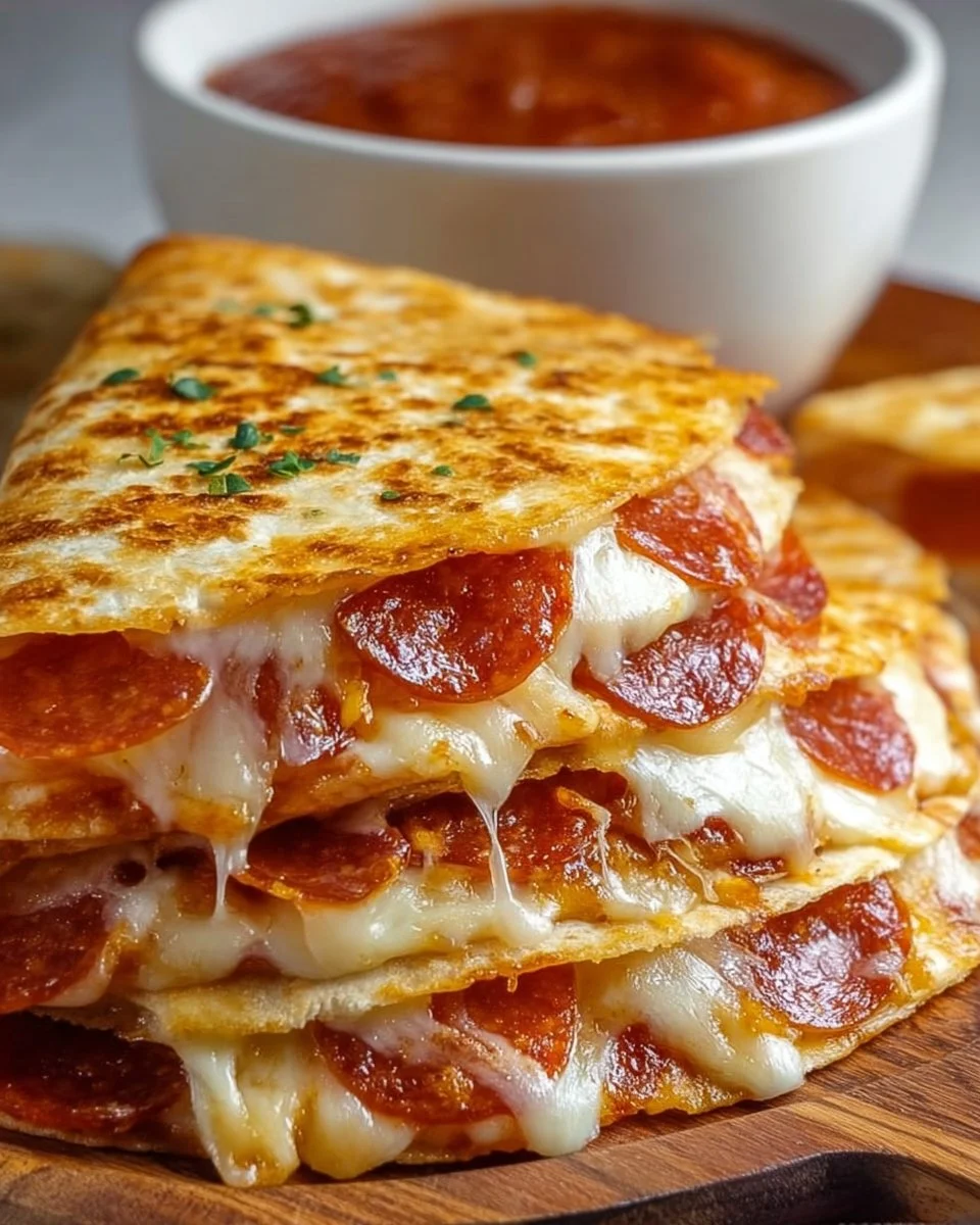 Pepperoni Pizza Quesadillas