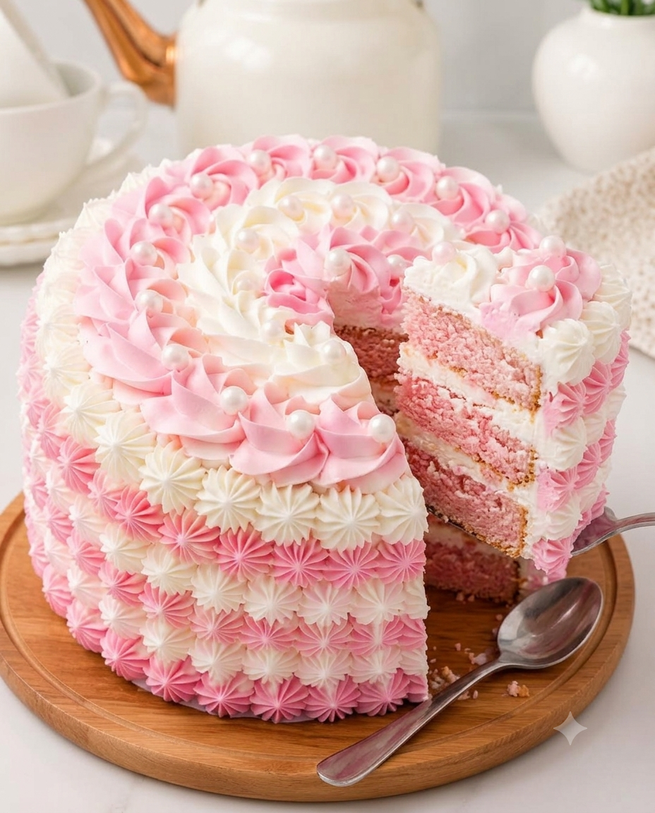 Pink Velvet Swirl Cake