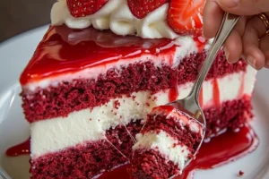 Red Velvet Strawberry Cheesecake