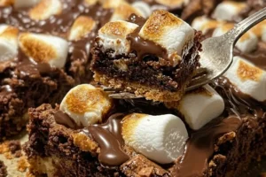 S'mores Fudge Brownie Bars