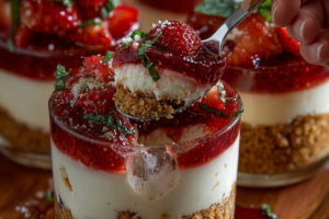 Strawberry Basil Terrarium Cups