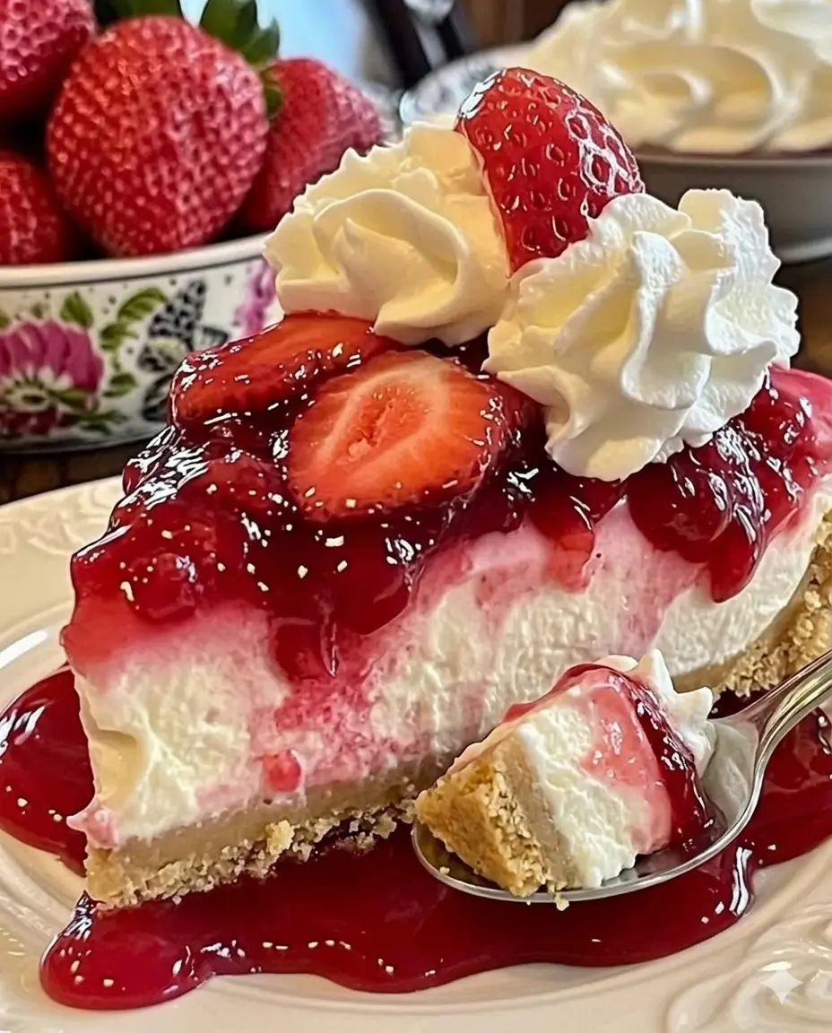 Strawberry Swirl Cheesecake