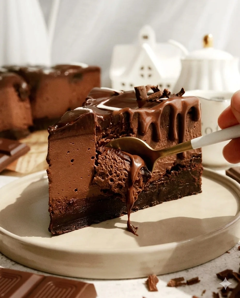 Vegan Brownie Bottom Cheesecake
