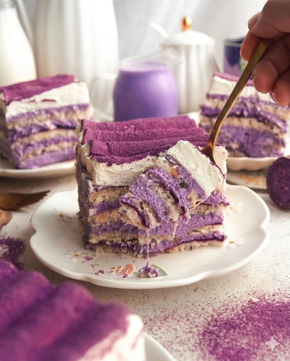 Vegan Ube Tiramisu