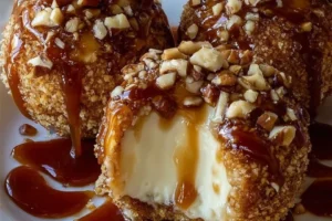 Delicious Apple Caramel Bombs with warm apples and gooey caramel topping