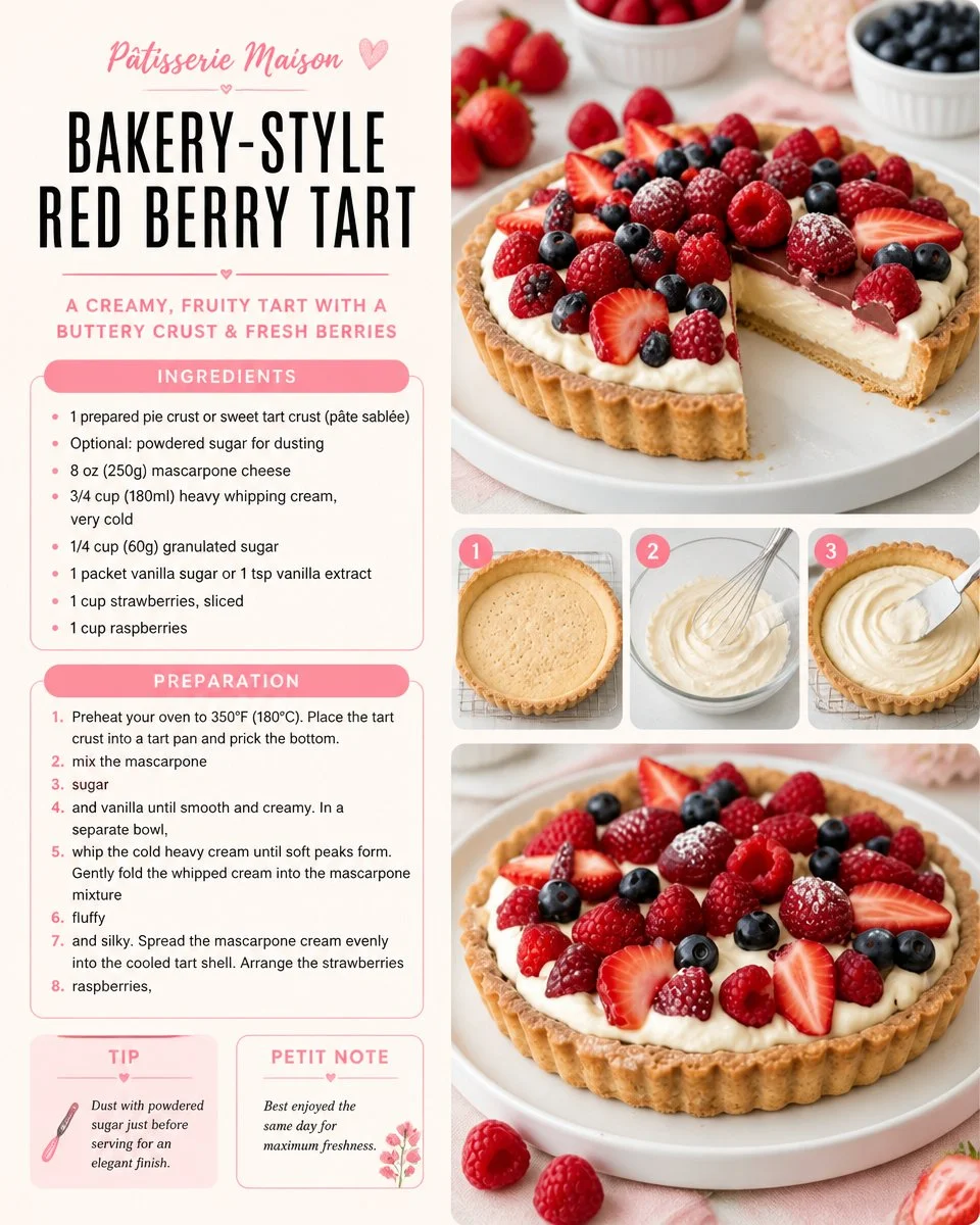 Bakery-Style Red Berry Tart