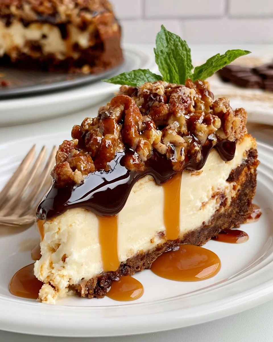 Bakery-Style Turtle Cheesecake