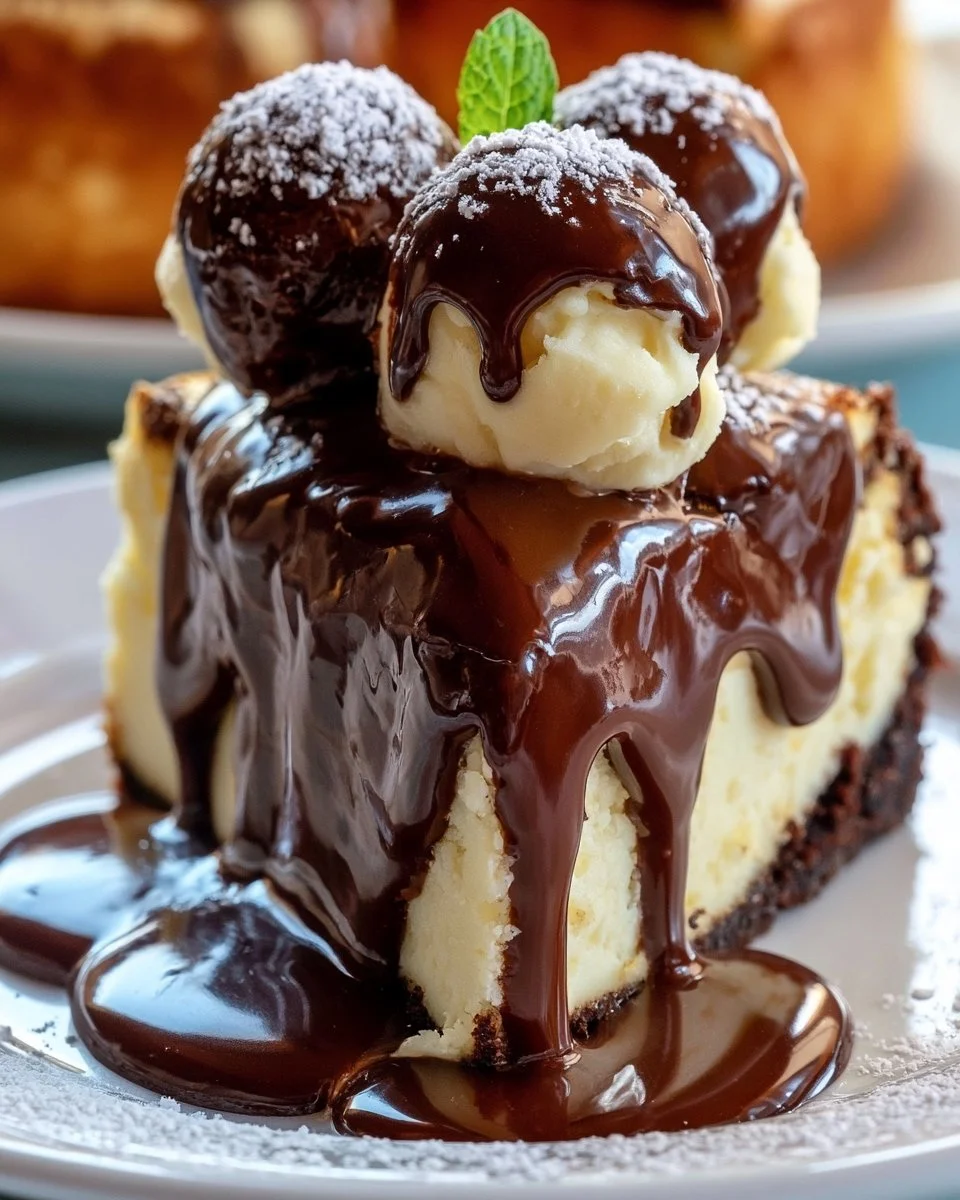 Boston Cream Pie Cheesecake