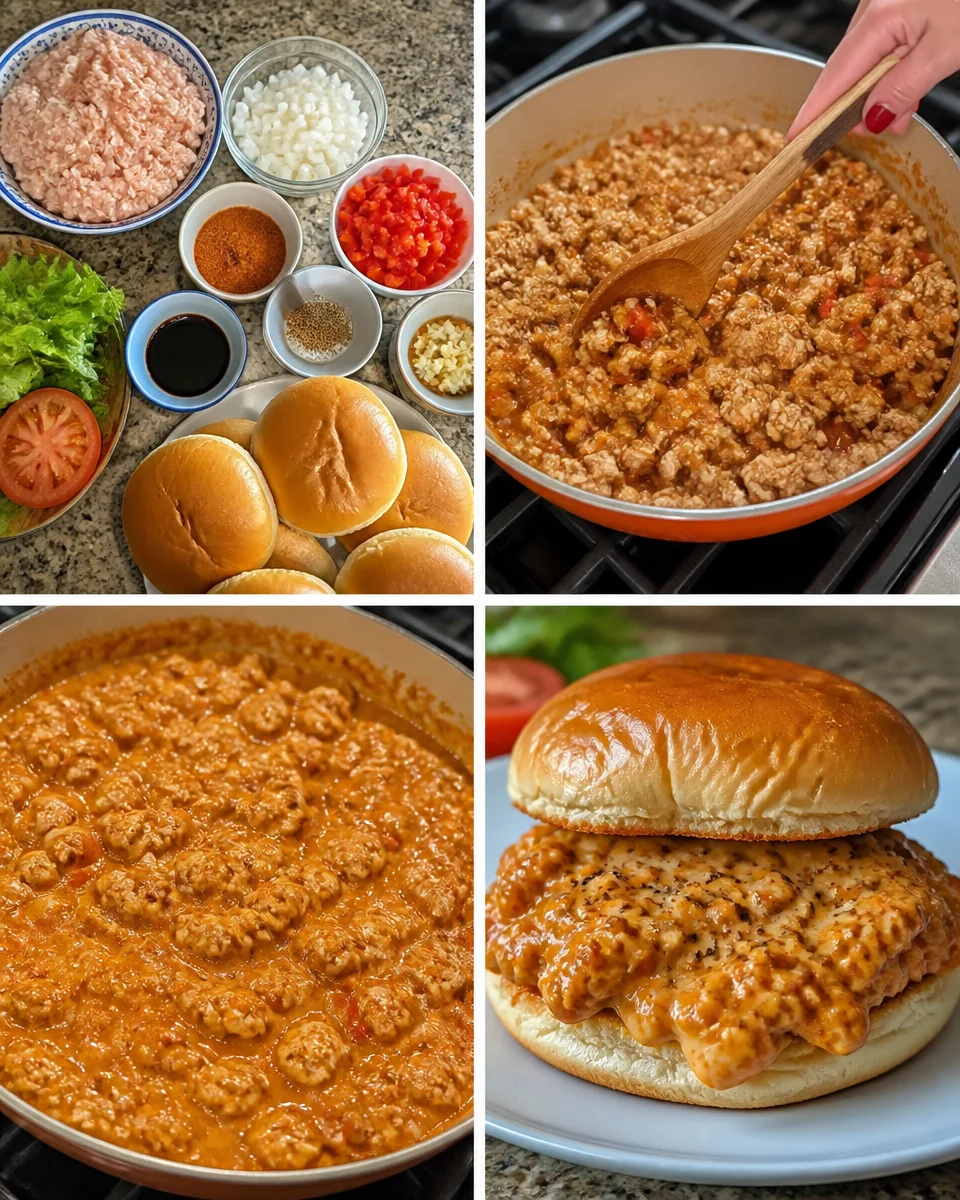 Cajun Chicken Sloppy Joes