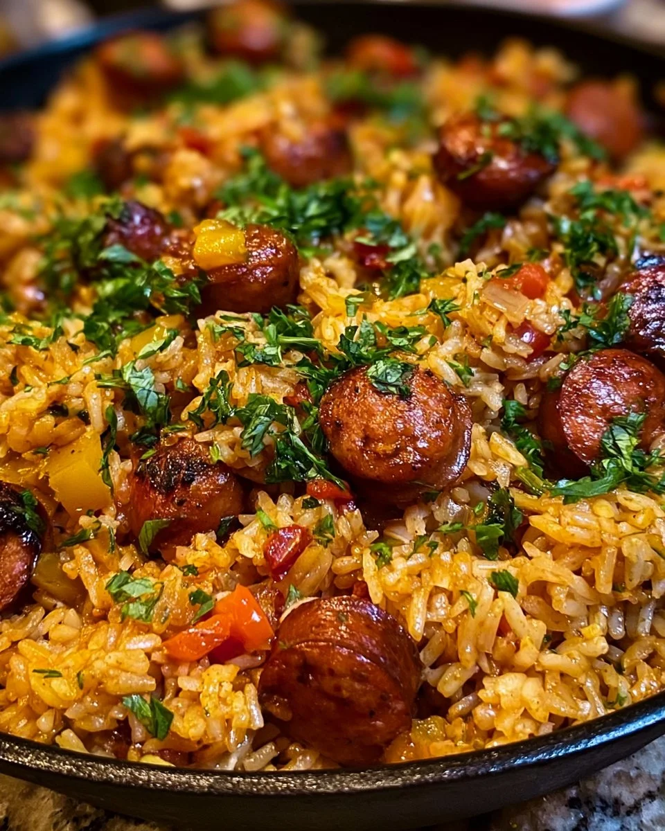 Cajun Sausage and Rice Skillet