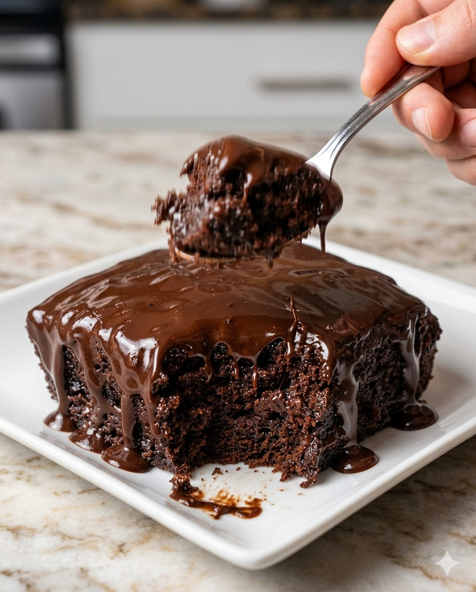 Creamy Microwave Chocolate Pudding Cake