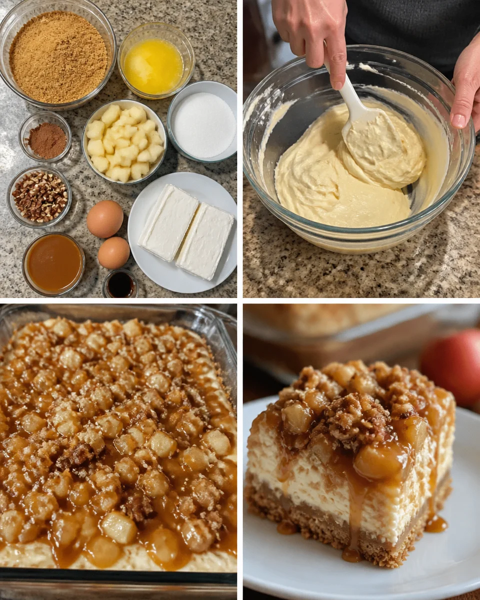Caramel Apple Cheesecake Bars