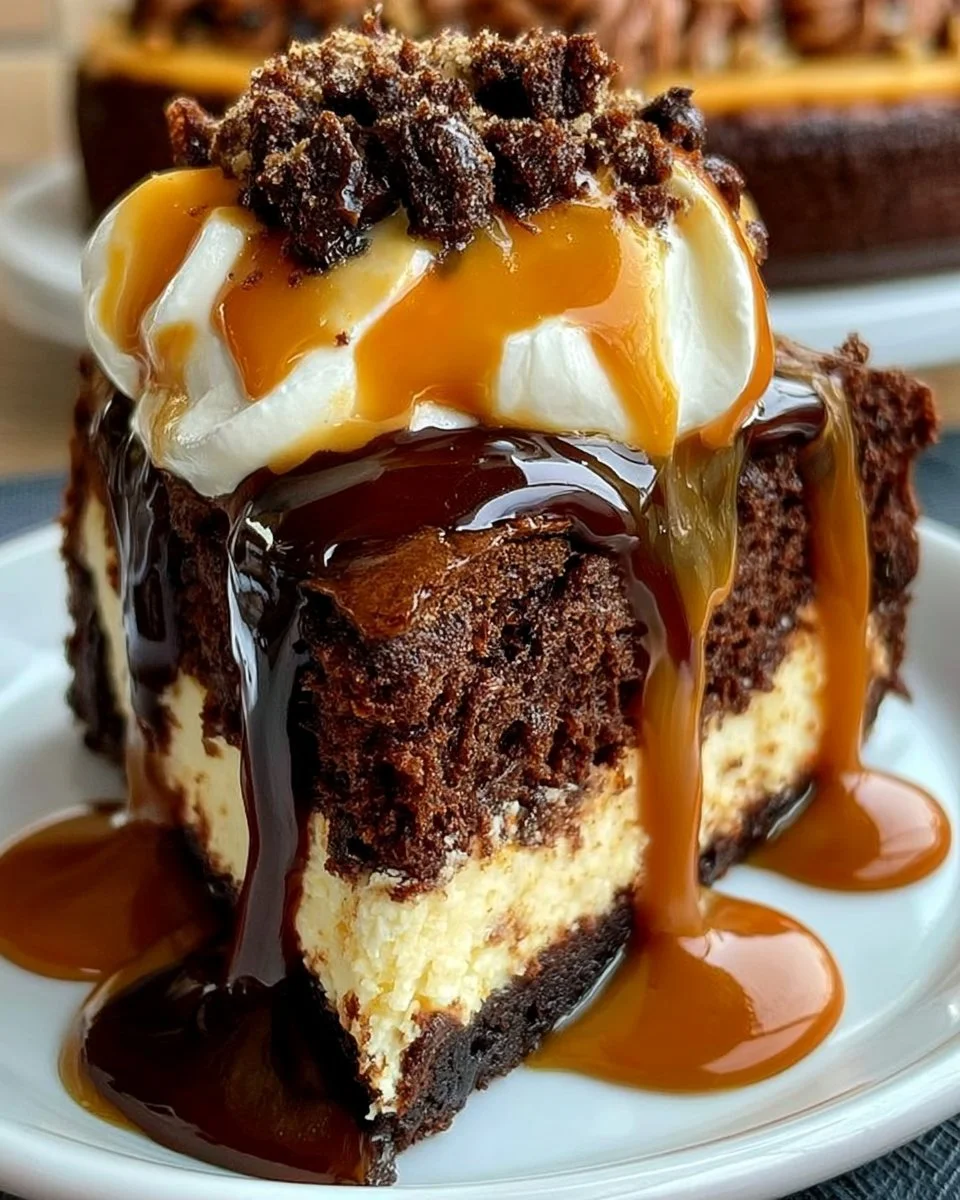 Caramel Brownie Cheesecake Bliss