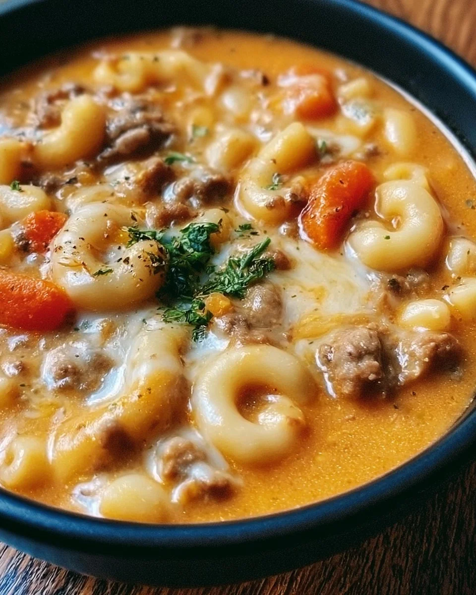 Cheeseburger Macaroni Soup