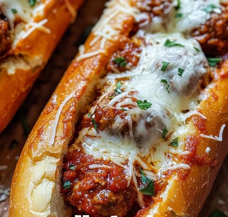 Cheesy Meatball Subs