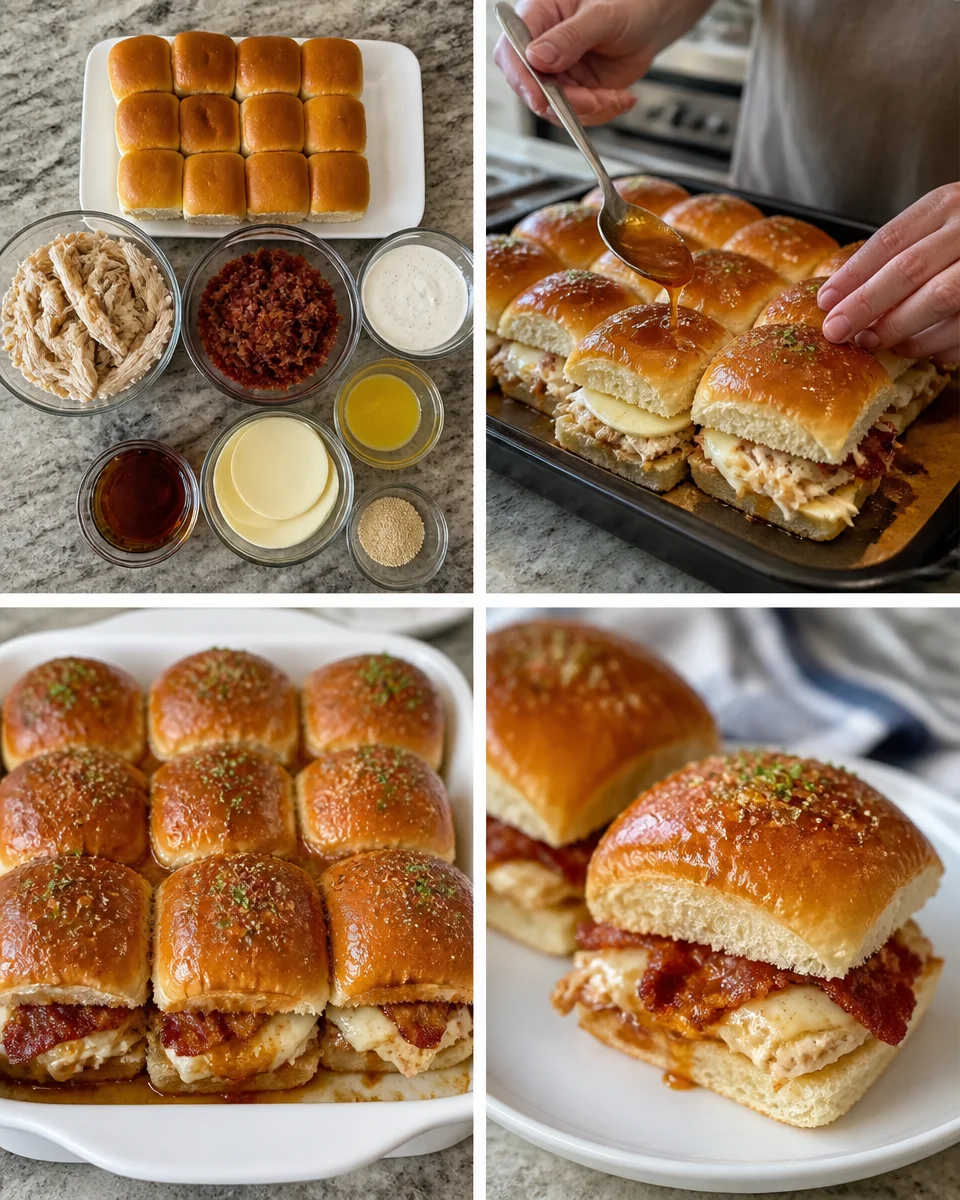 Chicken Bacon Ranch Sliders