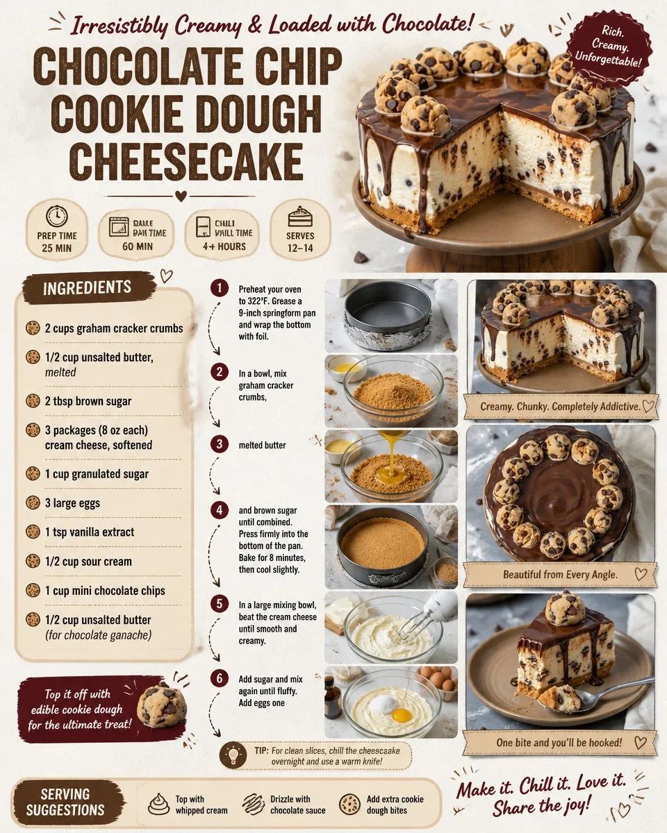 Chocolate Chip Cookie Dough Cheesecake