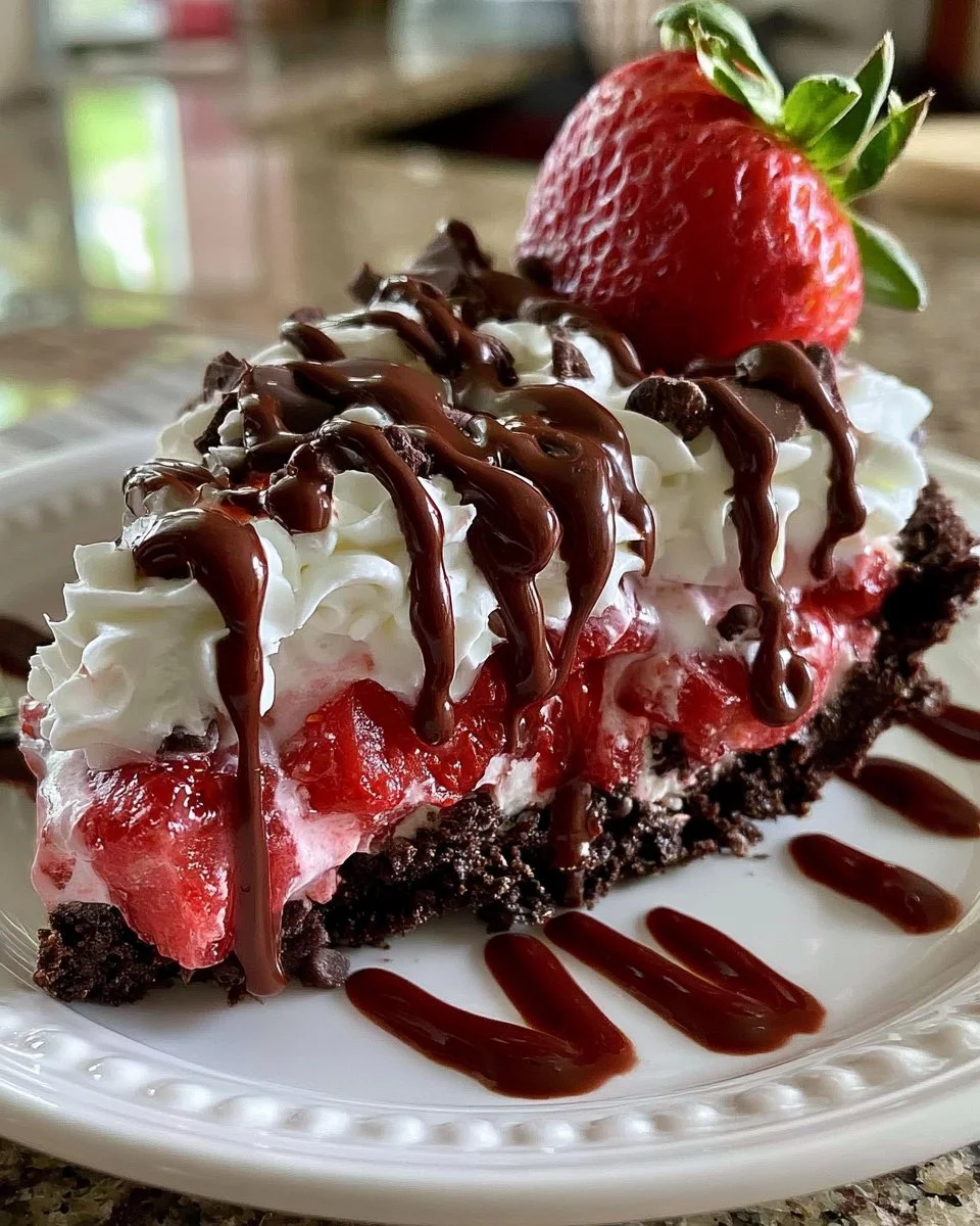 Chocolate Covered Strawberry Pie