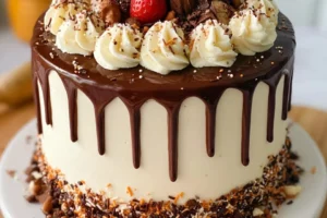 Delicious Chocolate Drip Cake with rich chocolate glaze and decorative toppings