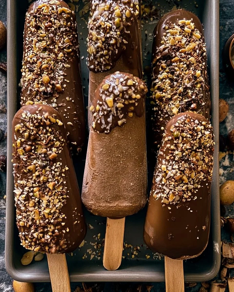 Chocolate Ice Cream Pops