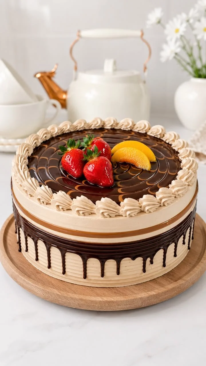 Chocolate Strawberry Drip Cake