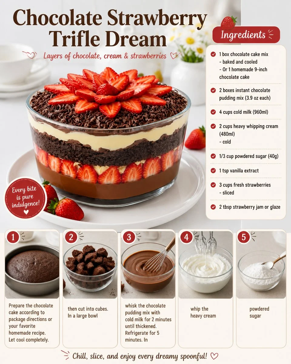 Chocolate Strawberry Trifle Dream