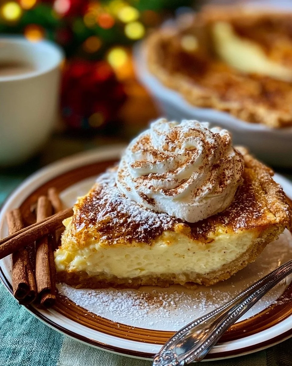 Christmas Eve Cinnamon-Vanilla Custard Pie