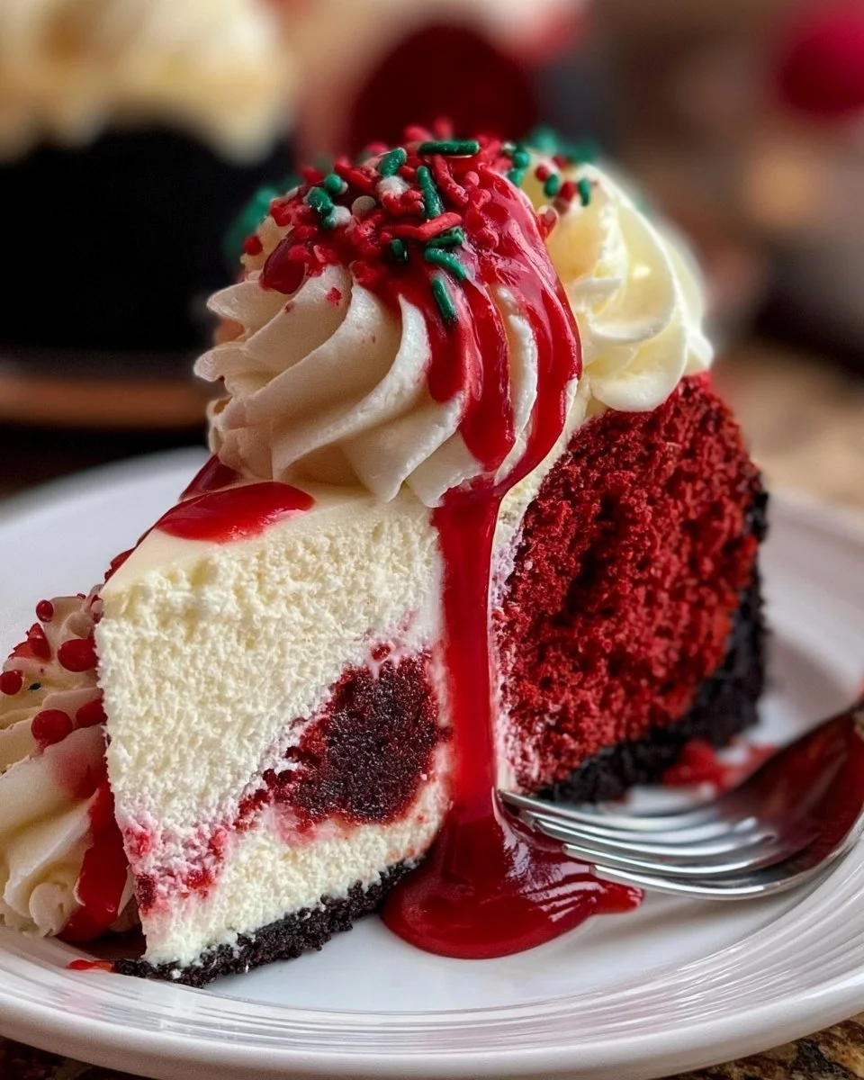 Christmas Red Velvet Cheesecake