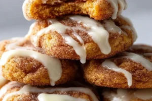 Cinnamon roll cheesecake cookies with a creamy swirl and soft texture