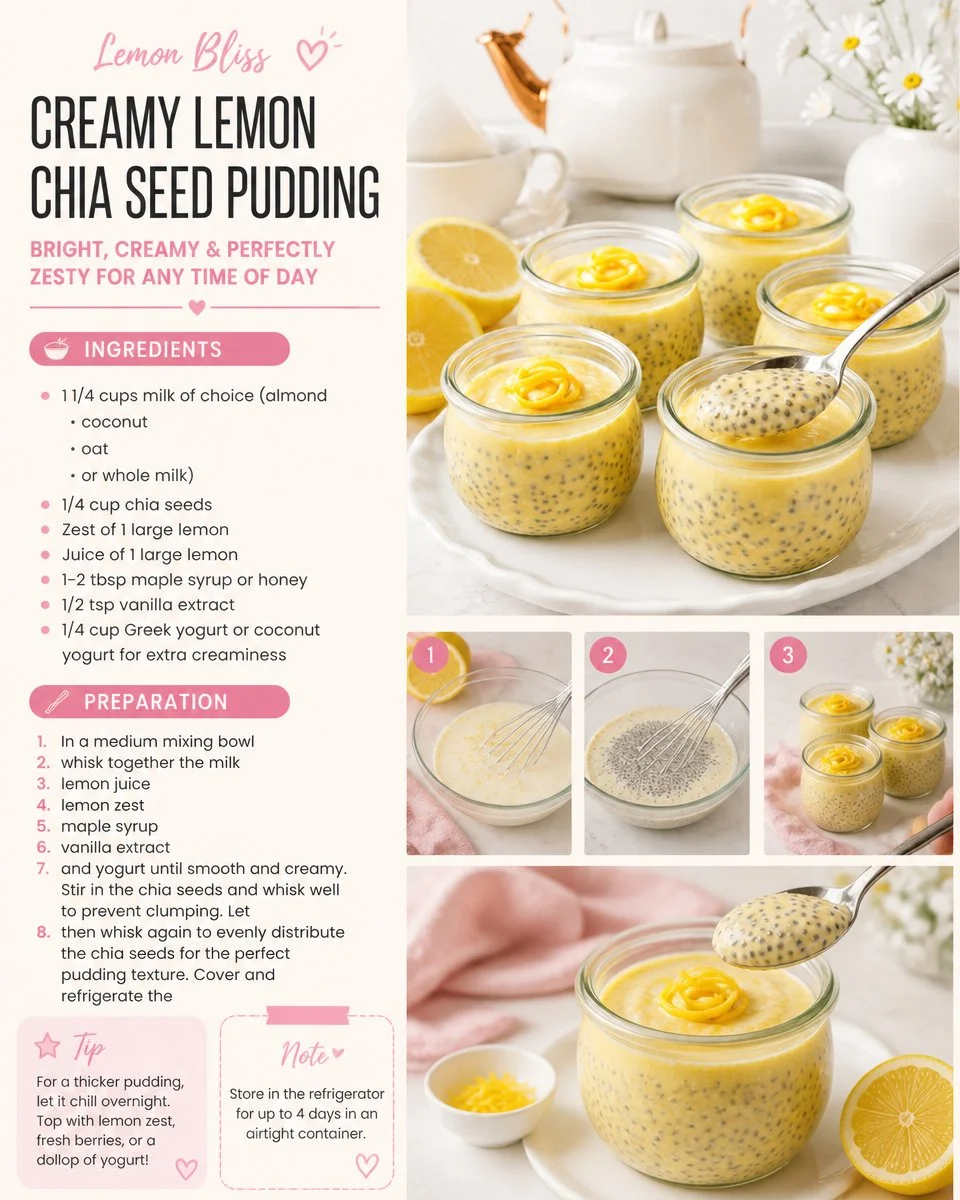 Creamy Lemon Chia Seed Pudding