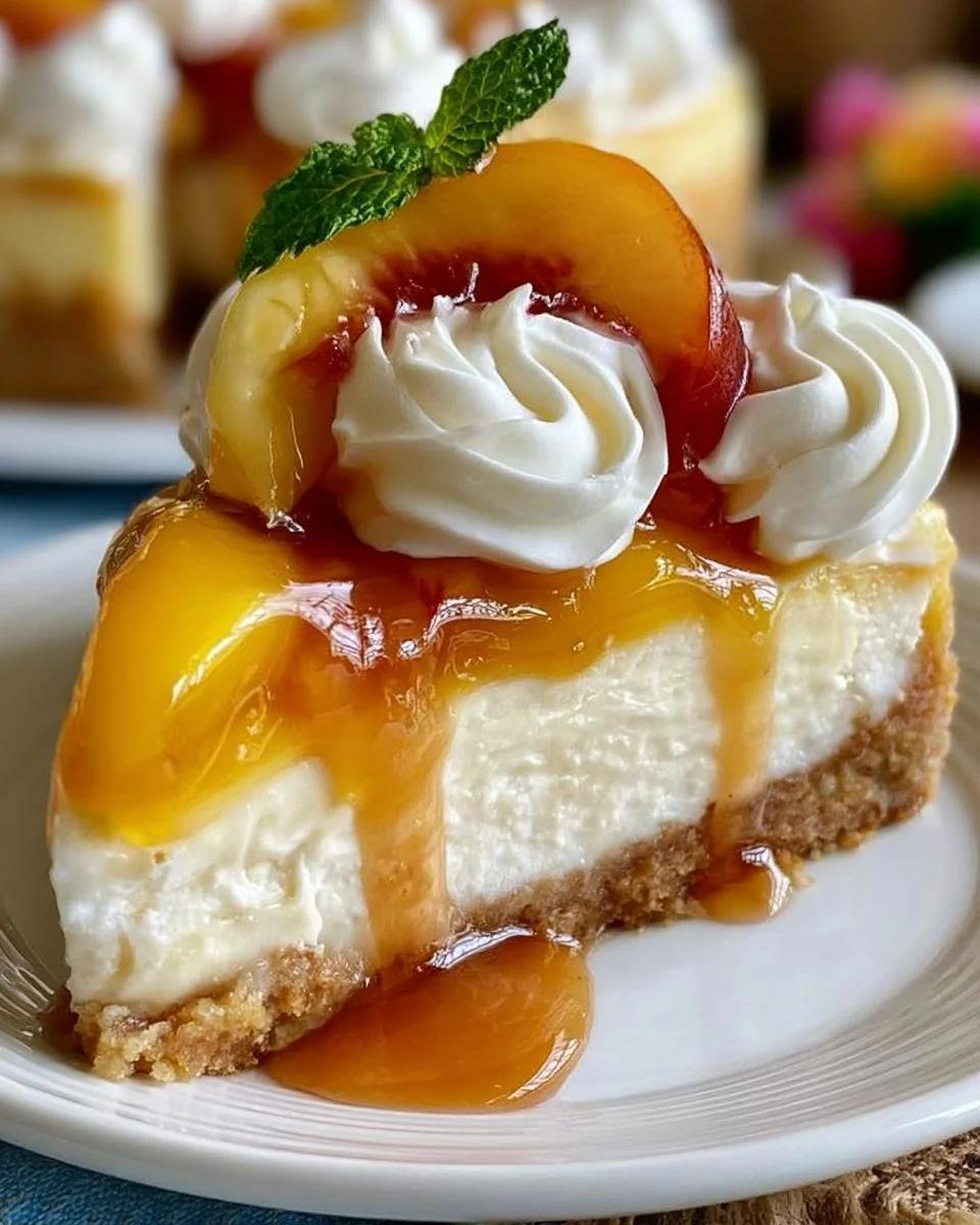 Creamy Peach Delight Cheesecake