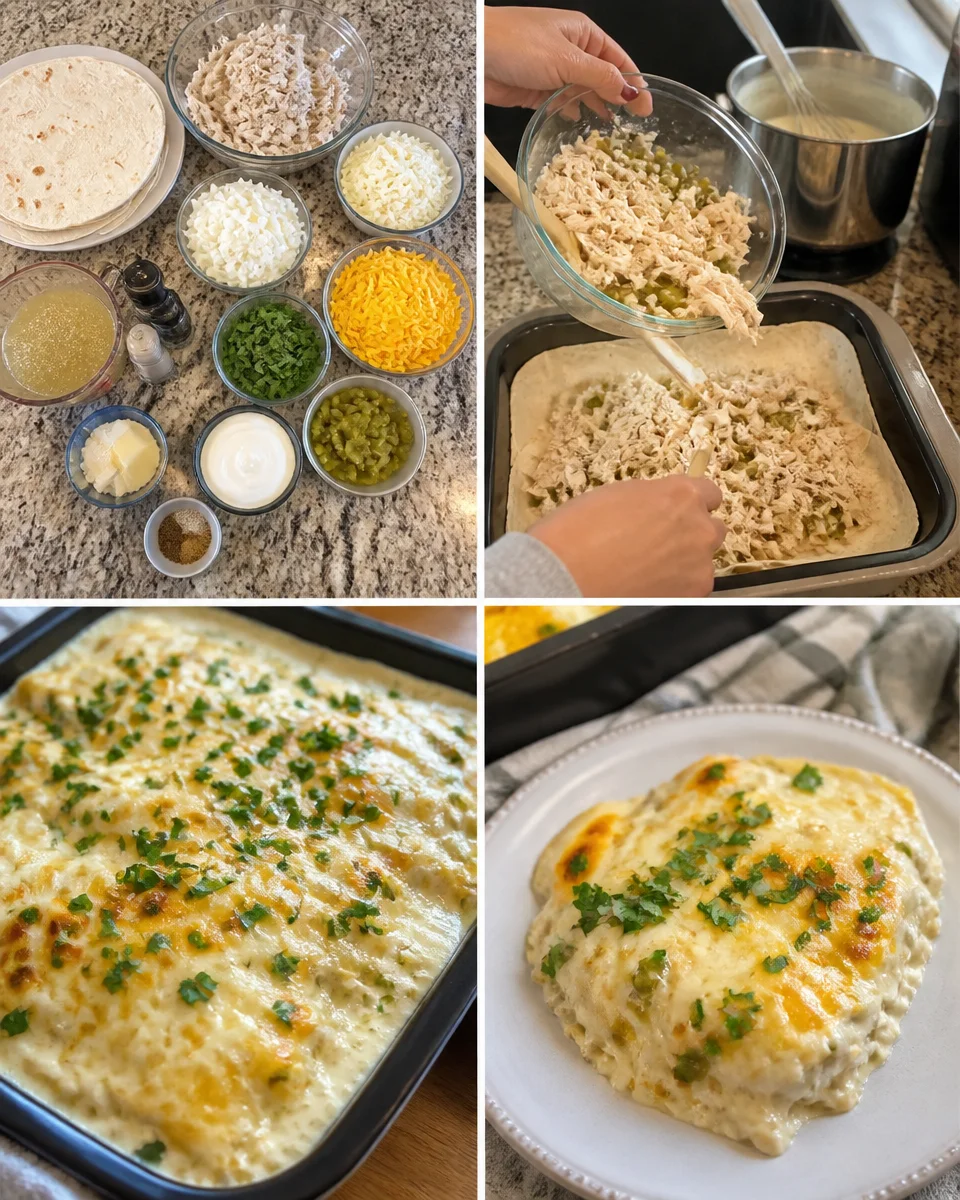 Creamy White Chicken Enchiladas