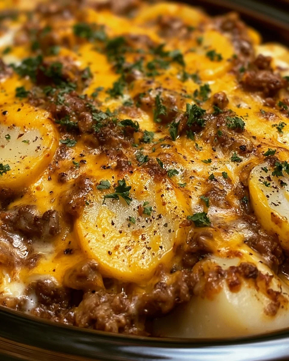 Crockpot Hamburger Potato Casserole