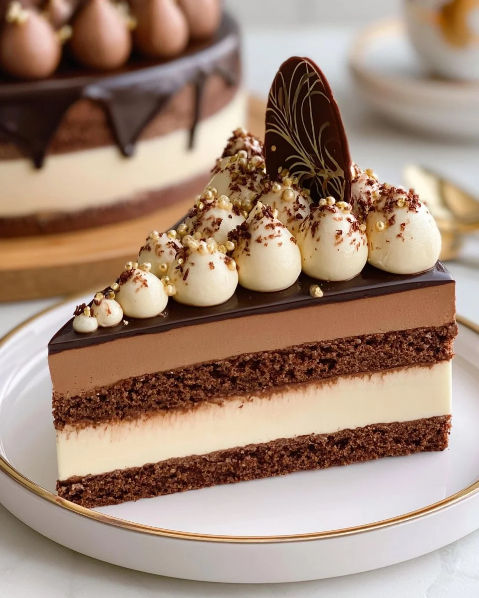 Decadent Chocolate Vanilla Entremets