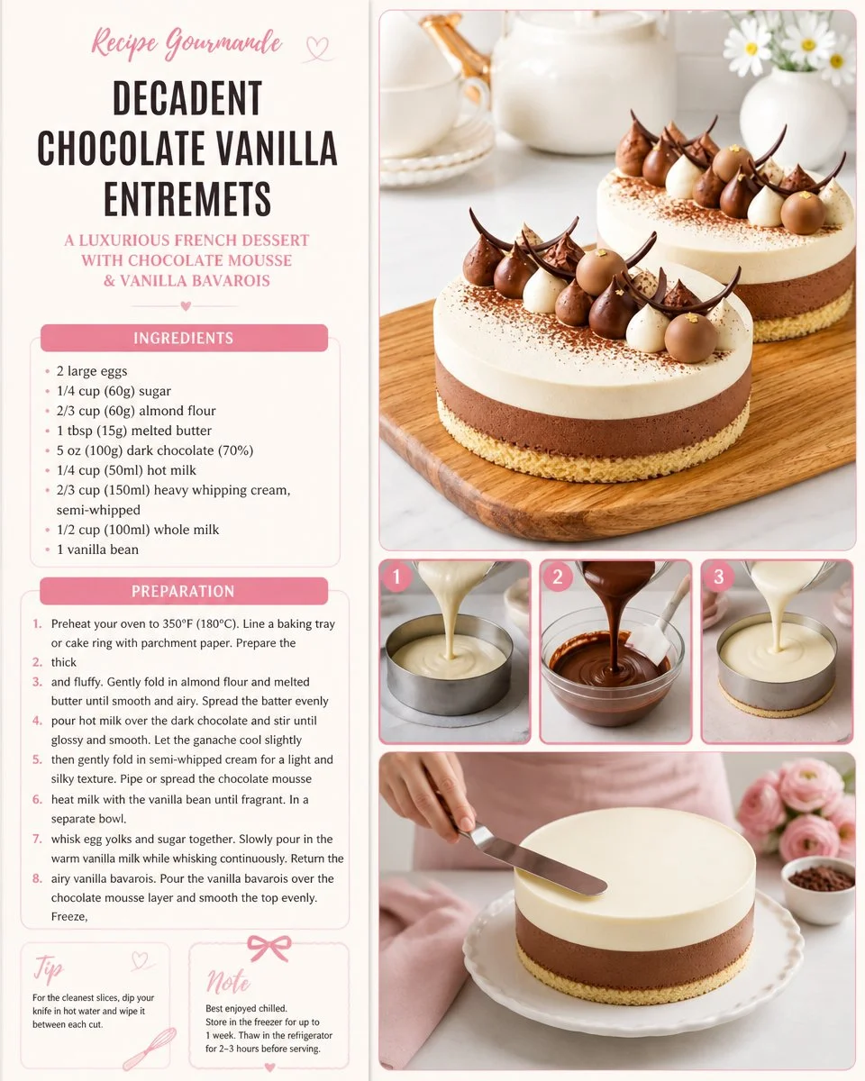 Decadent Chocolate Vanilla Entremets