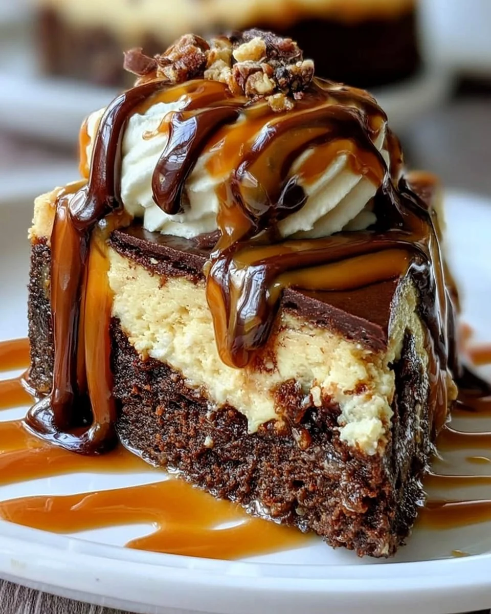 Dreamy Caramel Brownie Cheesecake
