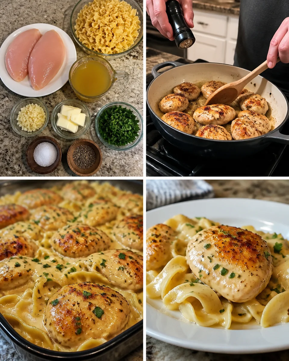 Easy One-Pan Chicken with Buttered Noodles