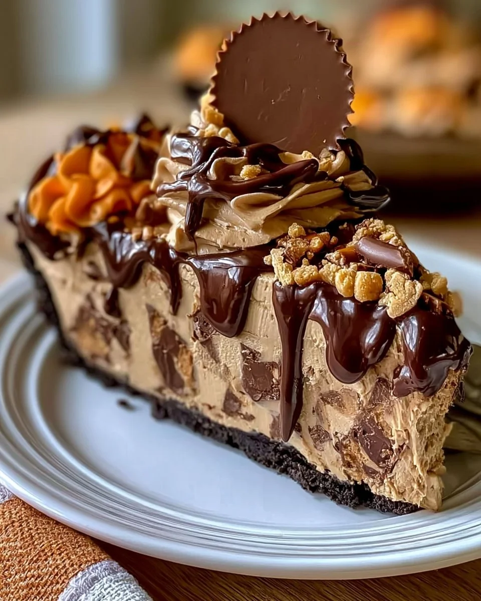 Giant Reese’s Peanut Butter Cup Pie