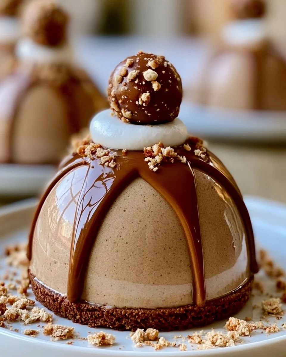 Gingerbread Latte Mousse Domes