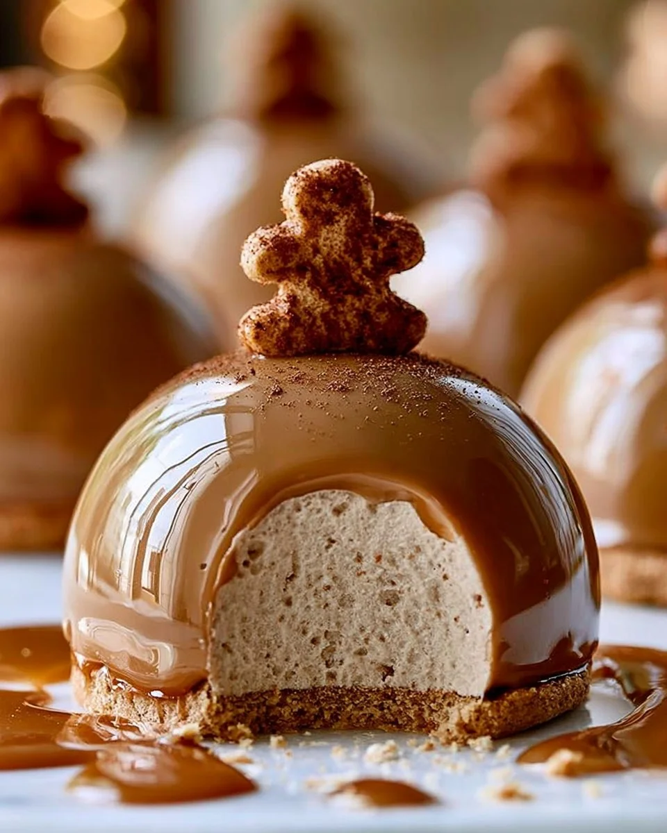 Gingerbread Latte Mousse Domes
