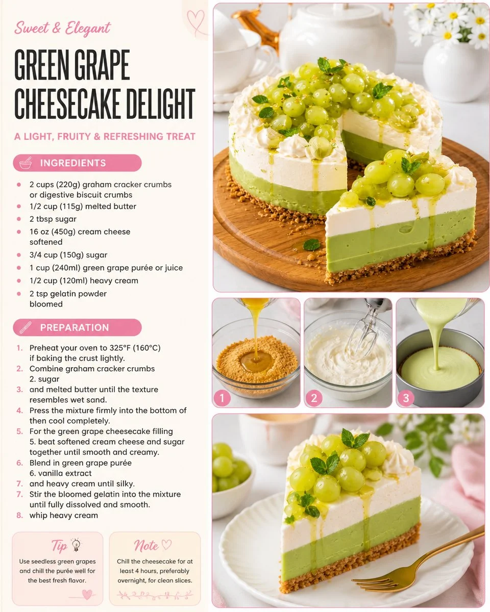 Green Grape Cheesecake Delight
