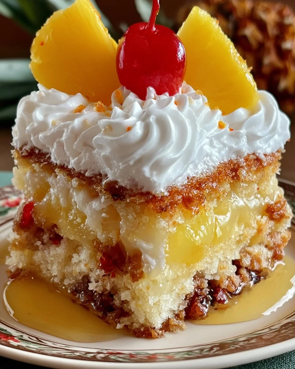 Hawaiian Pineapple Cake Delight