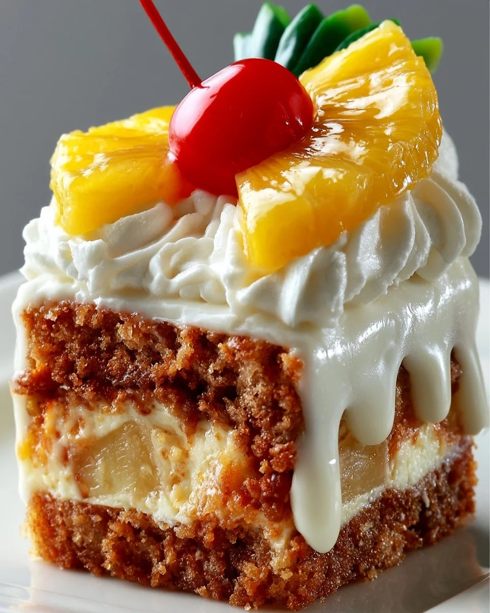 Hawaiian Pineapple Cake Delight