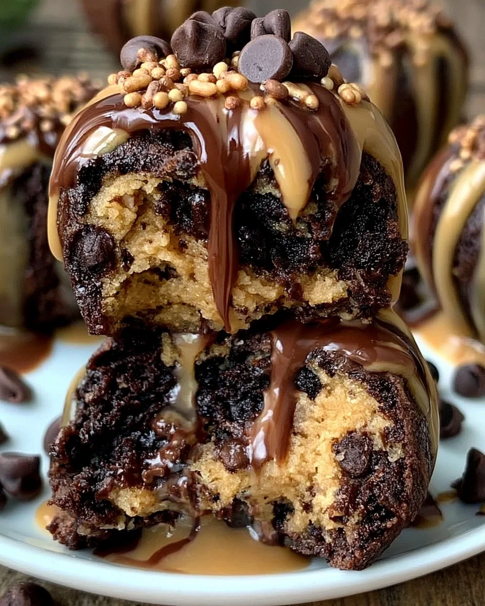 Indulge in Chocolate Chip Cookie Dough Brownie Bombs