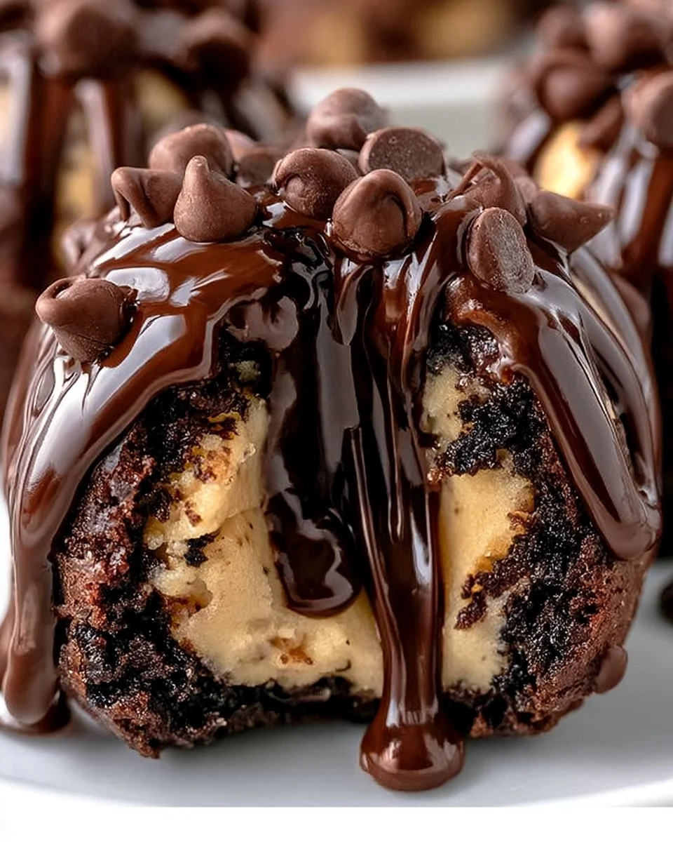 Indulge in Chocolate Chip Cookie Dough Brownie Bombs